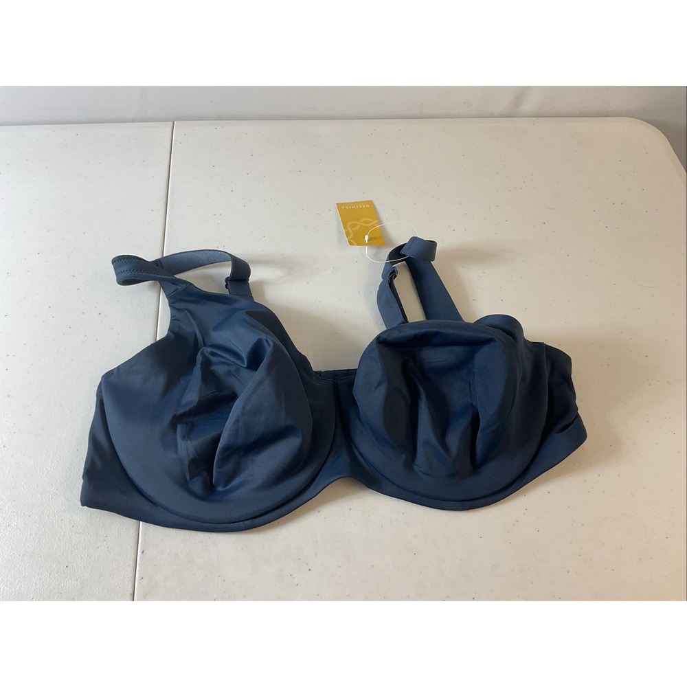 Delimira Navy Blue Underwired Minimizer Bra Size 42DD NWT NEW